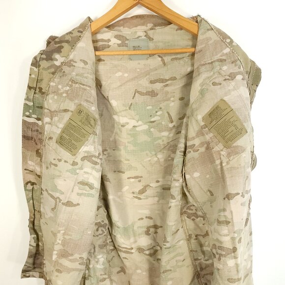 US Military Coat Army Combat Men's Med Long Multicam Camo FR Zip Hook Loop Front - Picture 6 of 10
